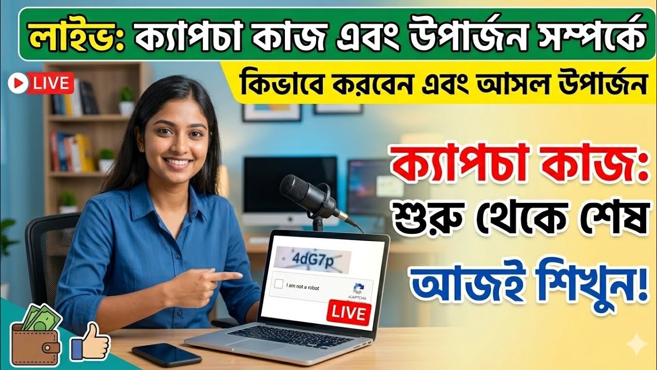 ক্যাপচা কাজ কি আসলেই সহজ? সরাসরি লাইভ দেখুন এবং শিখুন! কবুতর না আজ ক্যাপচা লাইভ