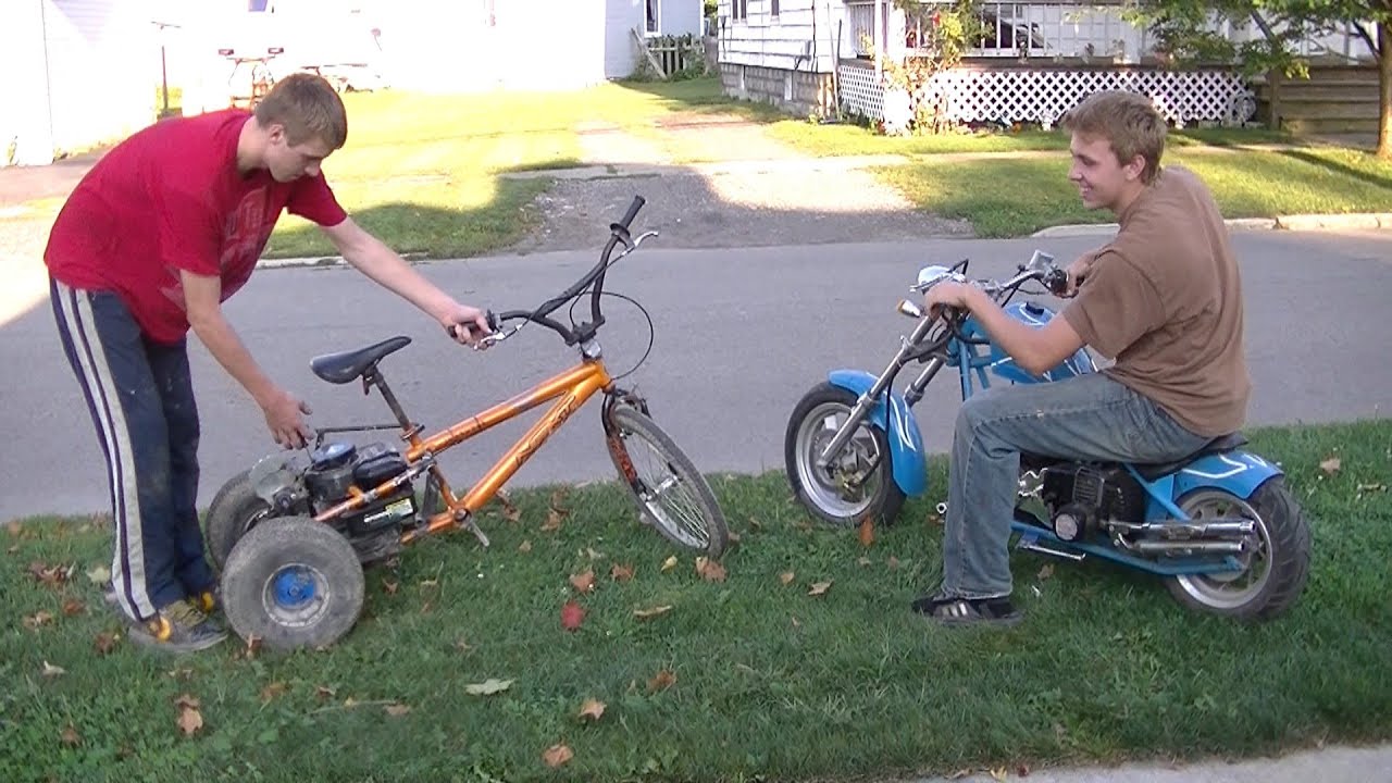 Mini Chopper Vs. Homemade 4hp Trike