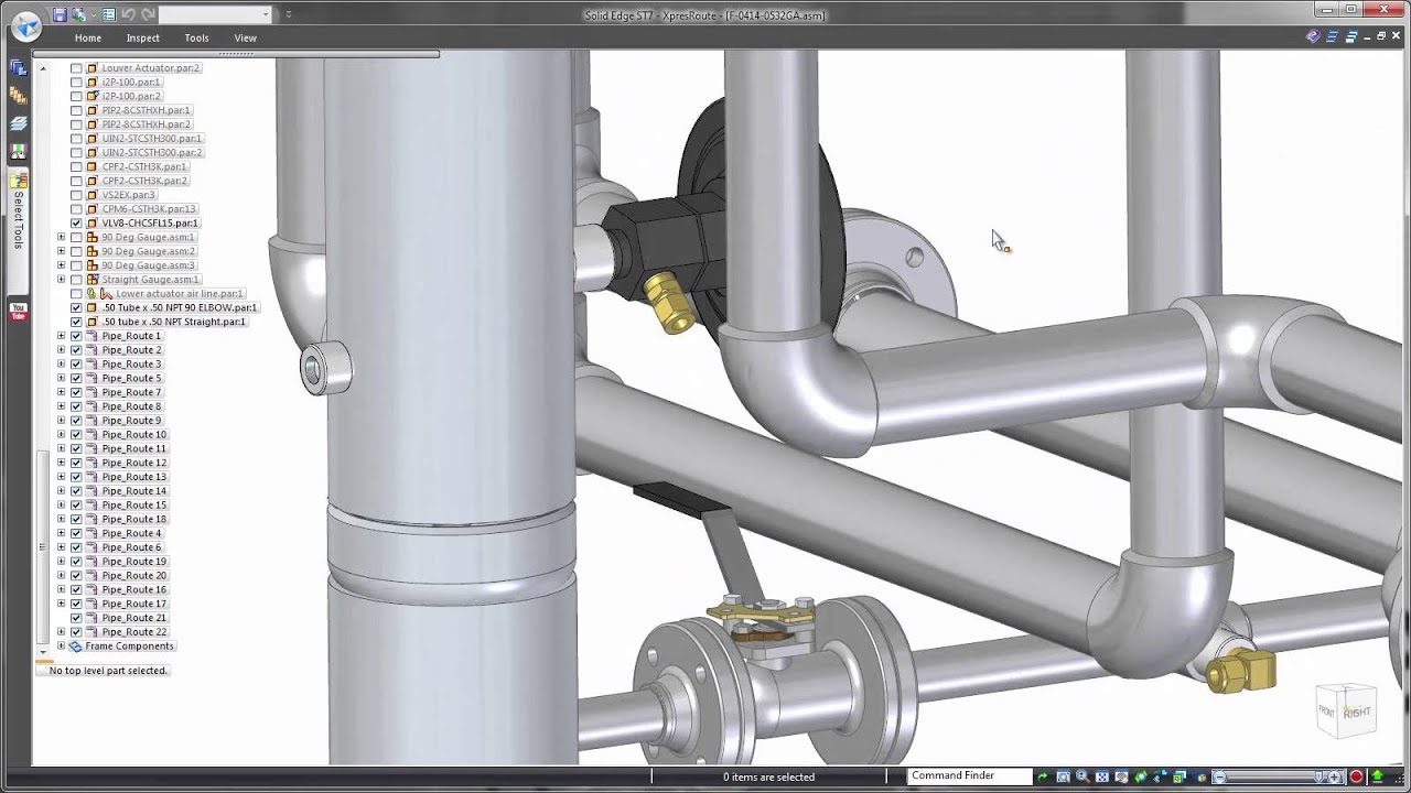 Pipe Routing with Solid Edge