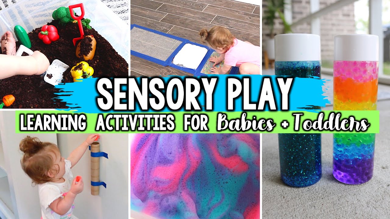 SENSORY PLAY ACTIVITIES FOR BABIES & TODDLERS // LEARNING THROUGH PLAY | Jessica Elle