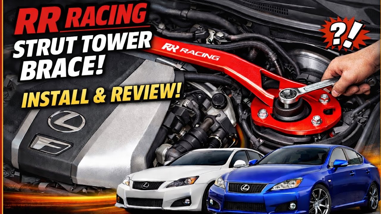 Обзор и установка распорки стоек шасси RR Racing для Lexus IS250/350 IS-F!