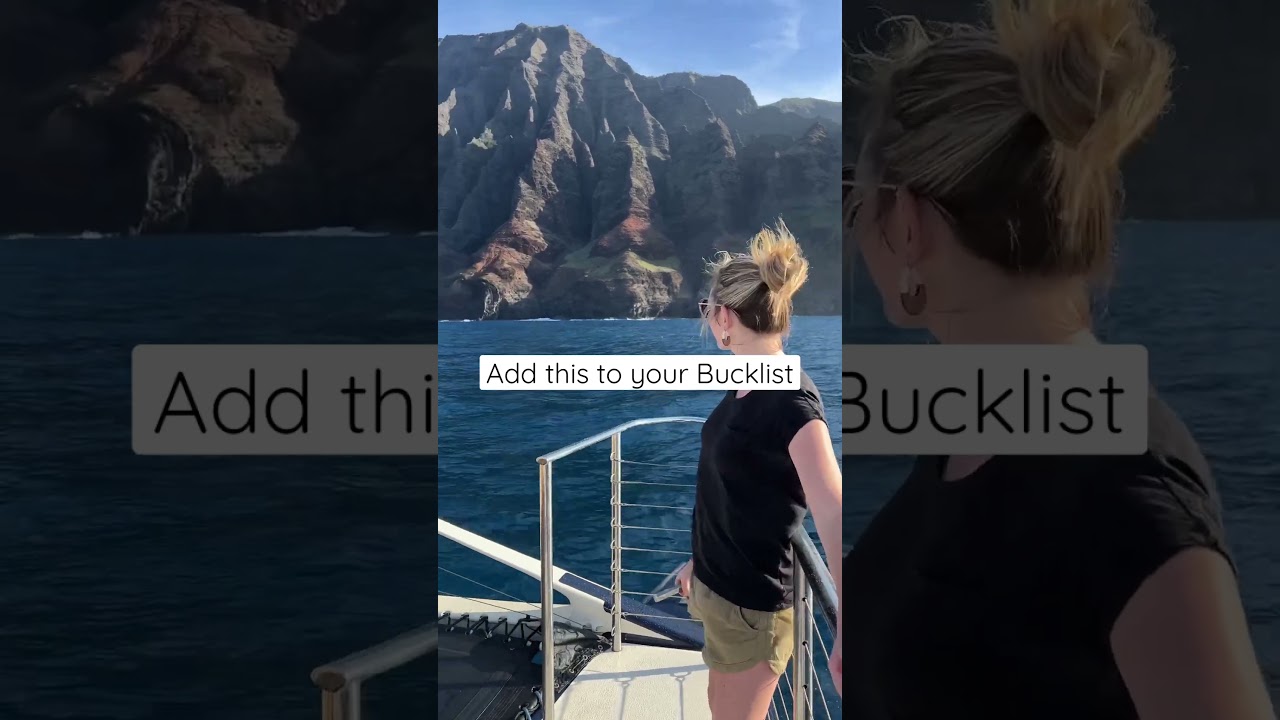 BUCKLIST // Napali Coast Sunset Cruise #adventures #hawaii #viralshorts