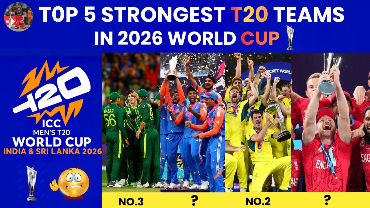 Top 5 Strongest Teams in 2026 T20 World Cup |#cricket #icct20worldcup