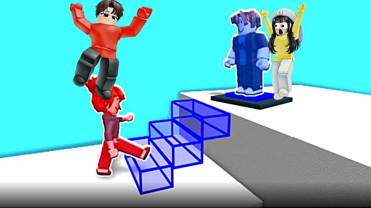 Yuta dan Mio bekerjasama teamwork teka teki puzzle Lego - Roblox