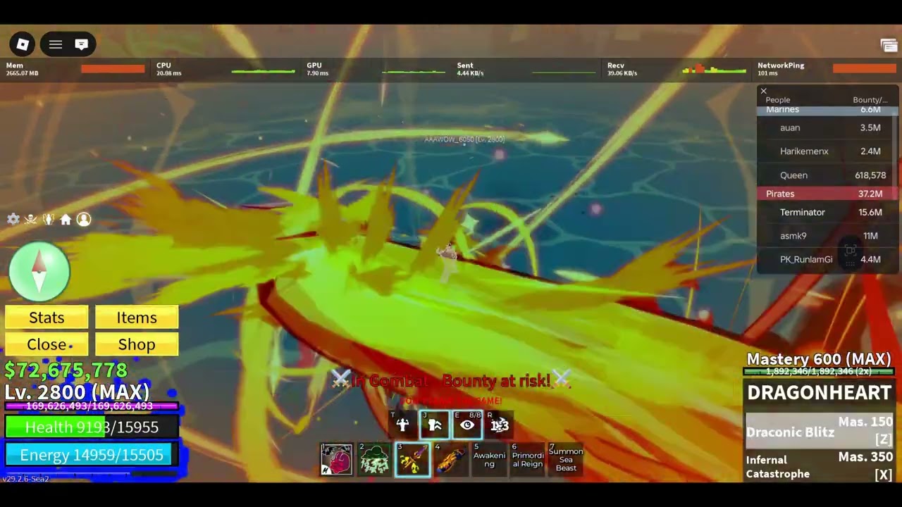 Ultimate PVP with Lighting, Sanguine, Dragon Strom and Dragon Heart.