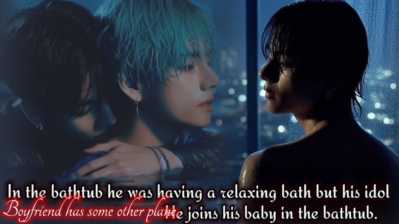 A relaxing bath in the bathtub but his boyfriend had some other plan, he joins his baby in bath.