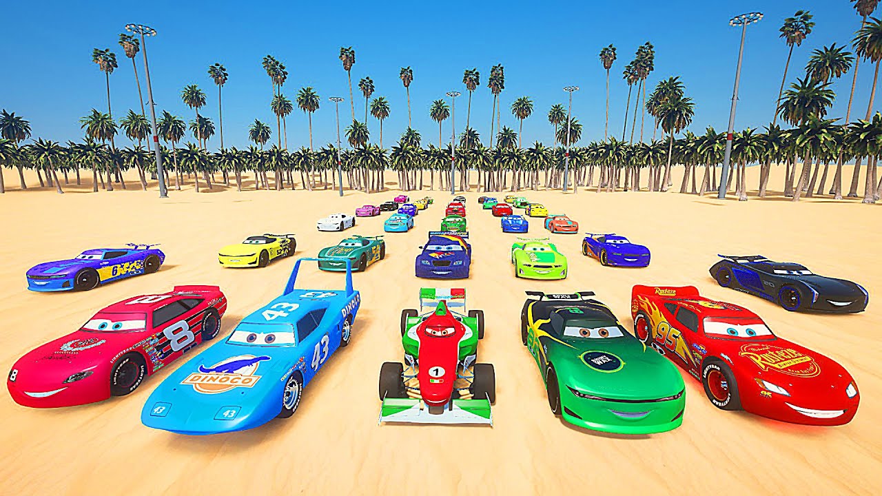 Race Pixar Cars 2 3 McQueen & Friends Jackson Storm The King Francesco Bernoulli Conrad Camber