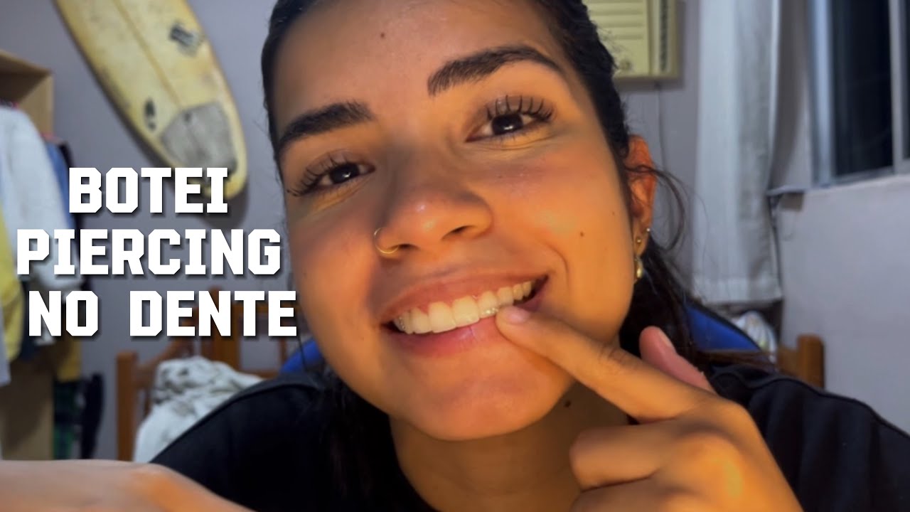 COLOQUEI PIERCING NO DENTE (E SEM FURAR!!)