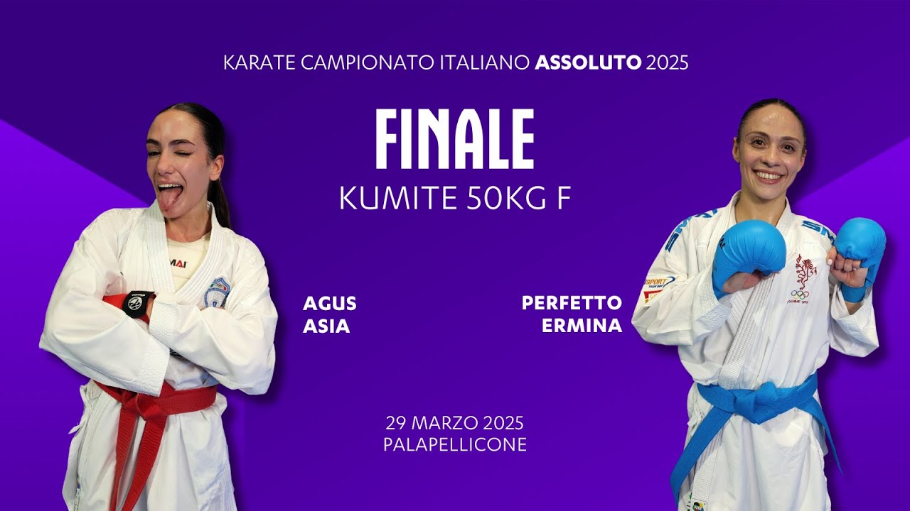 🥋 Karate Assoluto 2025 🥊 #kumite -50kg F 👉 Agus vs Perfetto