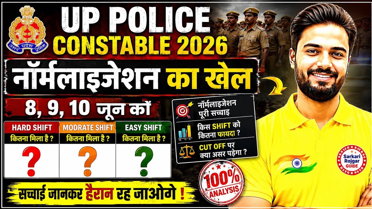 UP Police Constable Result 2026 | Safe Score & Normalization | किस Shift में कितना नंबर मिला?