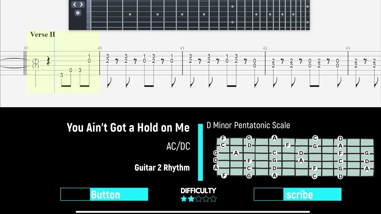 AC/DC - You Ain't Got a Hold on Me - Guitar 2 Rhythm - Guitartabs23