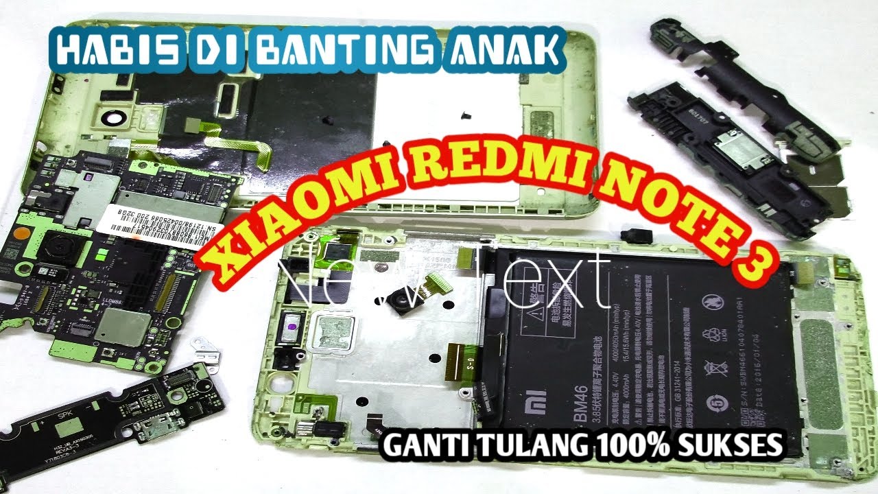 BEKAS DI BANTING REDMI NOTE 3 BONGKAR TOTAL