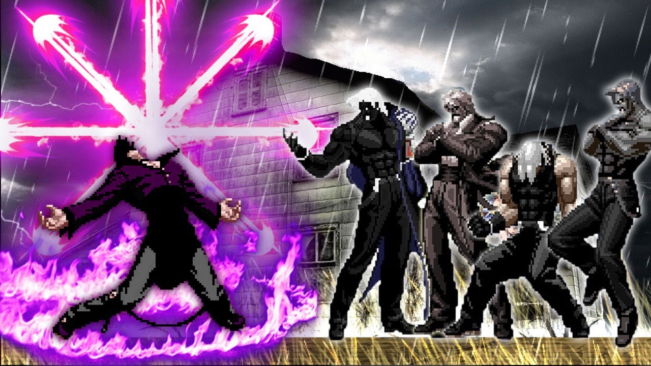 [KOF Mugen] Iori Yagami KM Vs Ultimate Bosses Rugal Team