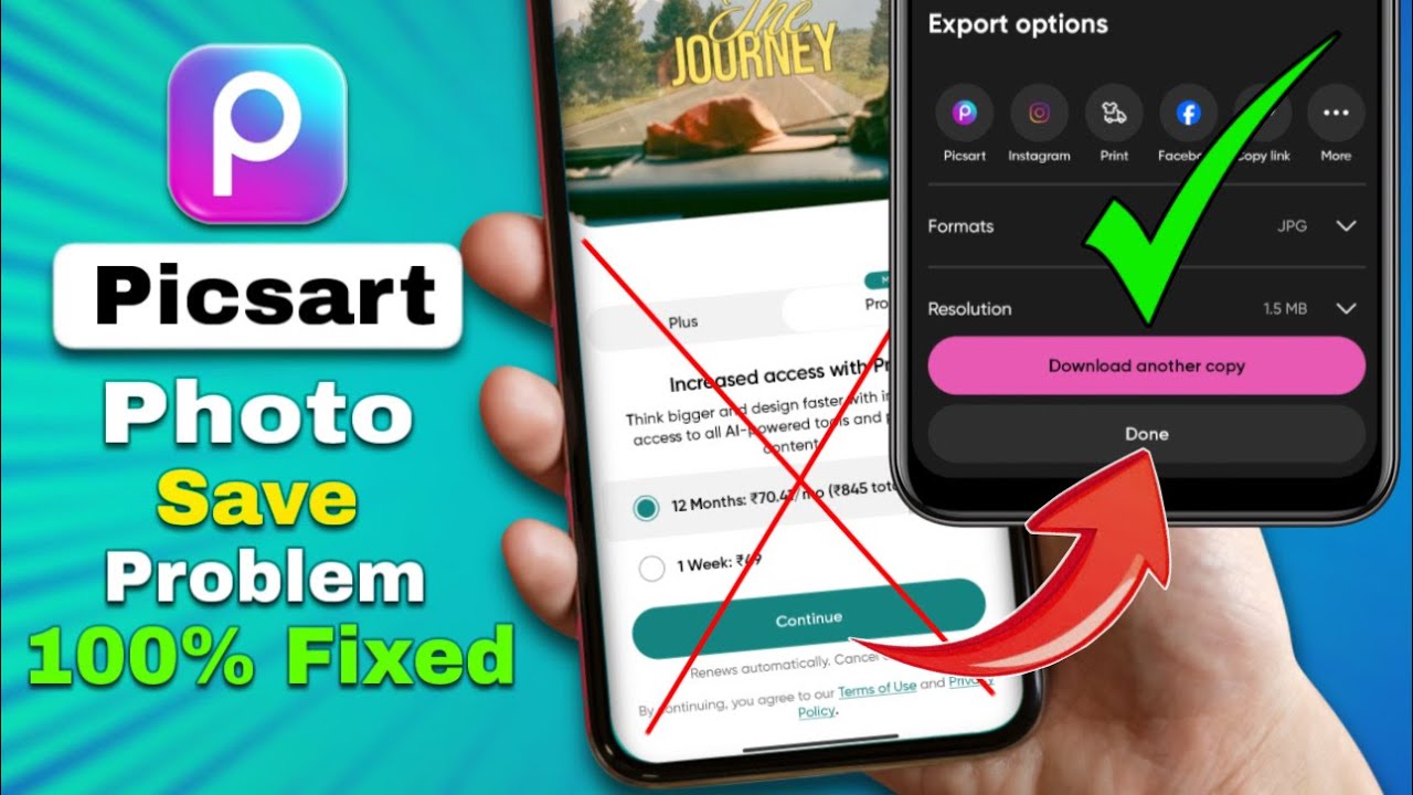 Picsart Photo Save Problem 100% Fixed / Picsart App me Photo Save Kaise Kare / Picsart Save Problem