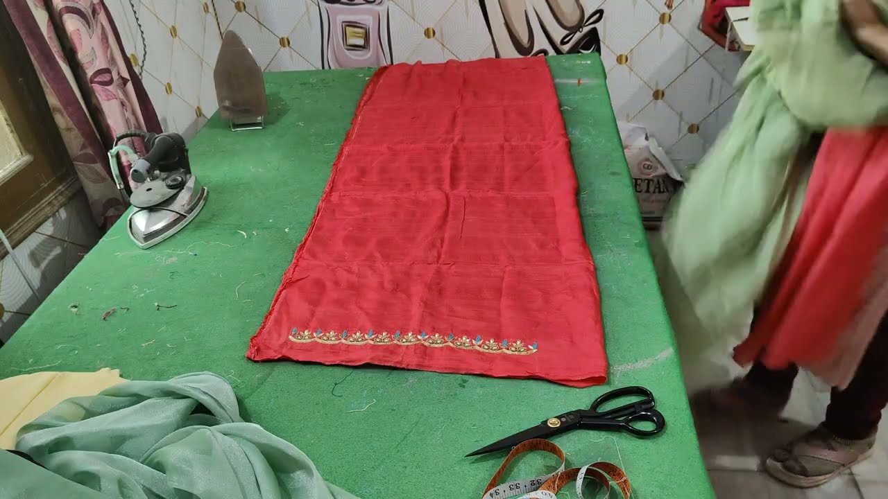 Work wali salwar ko straight salwar ki look Kaise de/kadhai wali salwar straight salwar ki Main bana