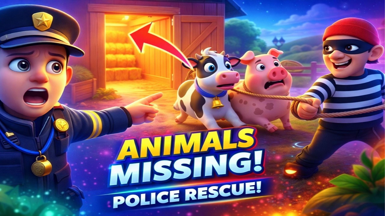 Why Animals Go Missing | WHO STOLE THEM? 😱 Police Rescue Old MacDonald's Farm Animals! 👮‍♂️