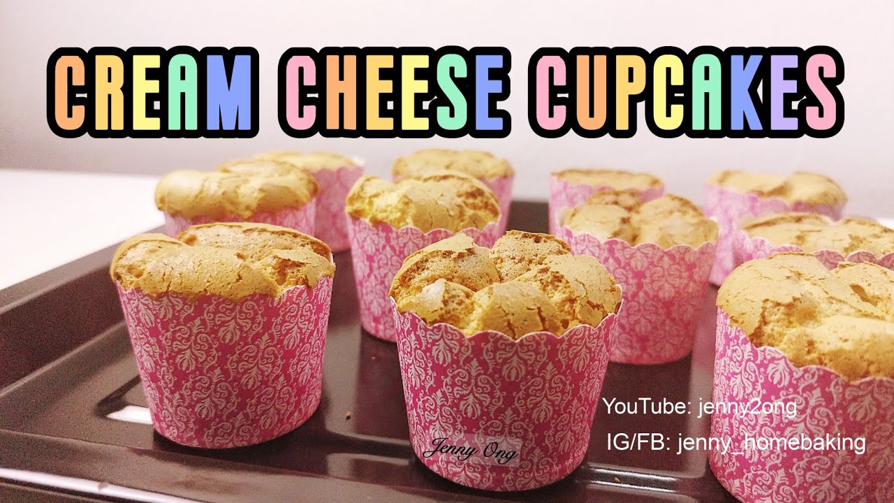 Cream Cheese Cupcakes | YouTube: jenny2ong