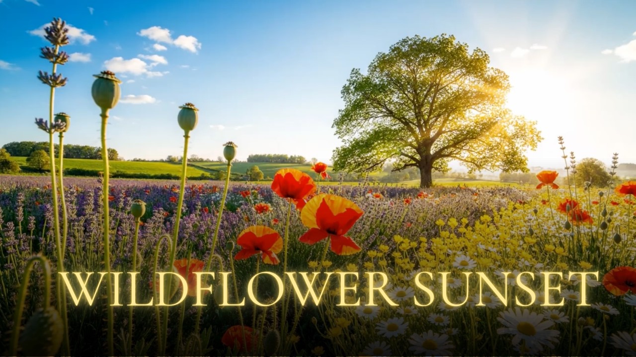 Wildflower Field Sunset — Birdsong for Sleep & Relaxation | Ultimate Staycation | 30 Min