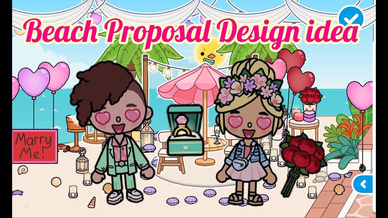 Beach Proposal Design Idea💍🥰🏖️#tocabocalifeworld #tocaboca