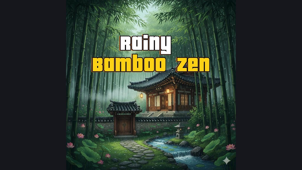 Rainy Bamboo Forest Temple, Deep Zen Healing | 비 내리는 대나무 숲 사찰 ASMR | 마음을 씻어내는 빗소리와 목탁 소리