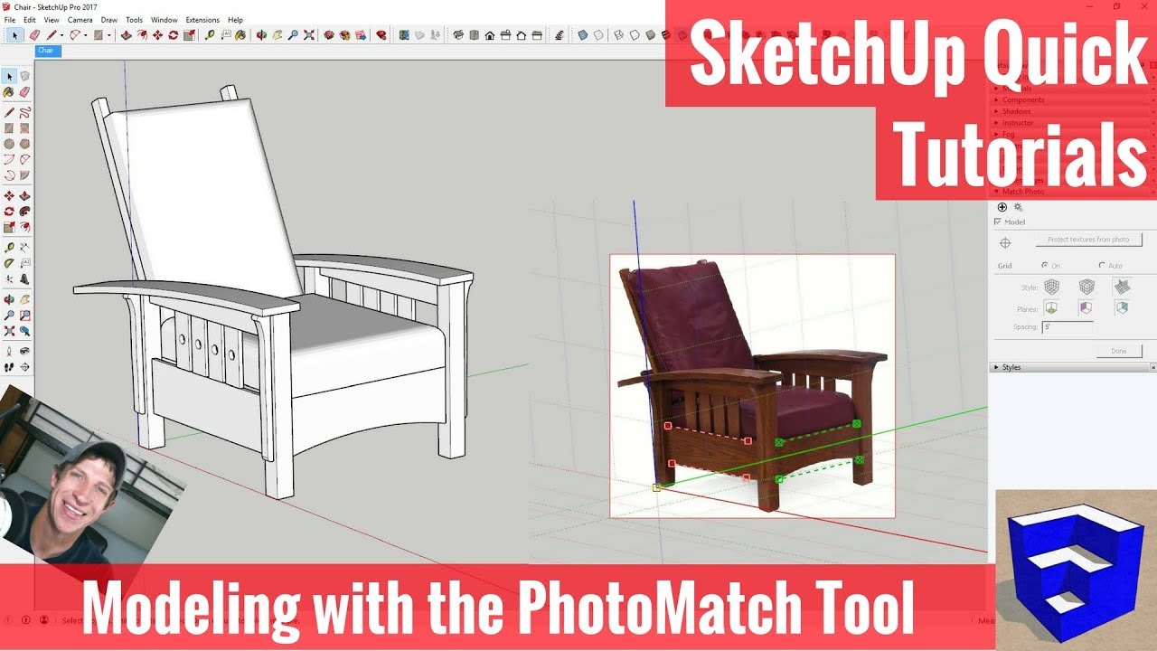 Modeling a Chair with Match Photo in SketchUp