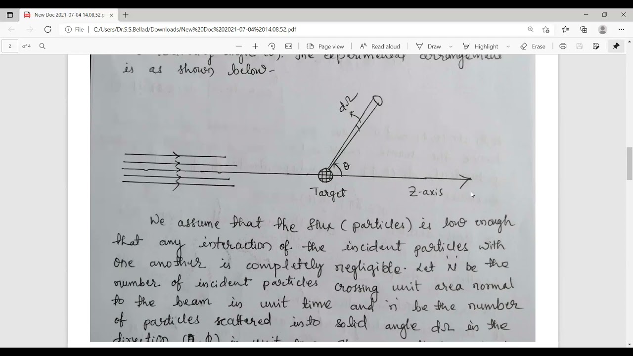 Scattering : Differential  Cross Section and Total Cross Section