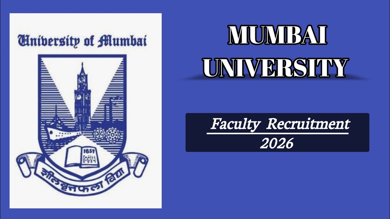 Mumbai University Notification 2026🔥|| Faculty Post Out Apply Salary 30000+ || Eligibility Age Info 