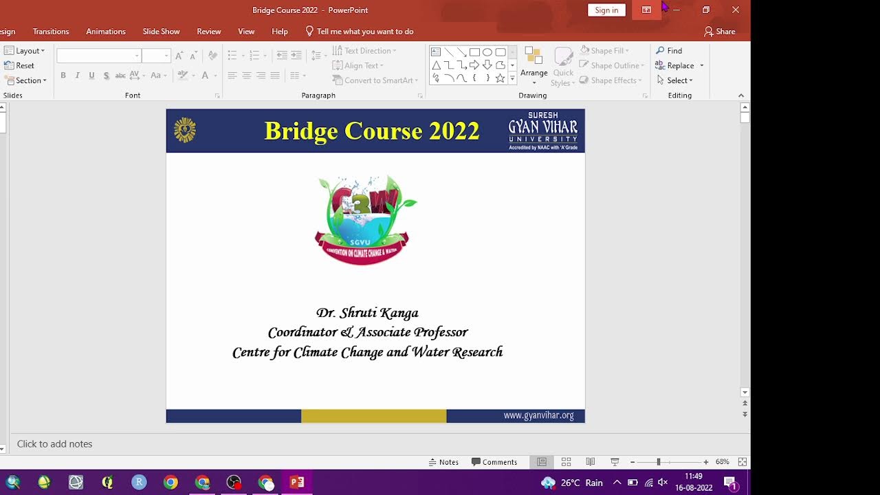 Bridge Course for C3WR