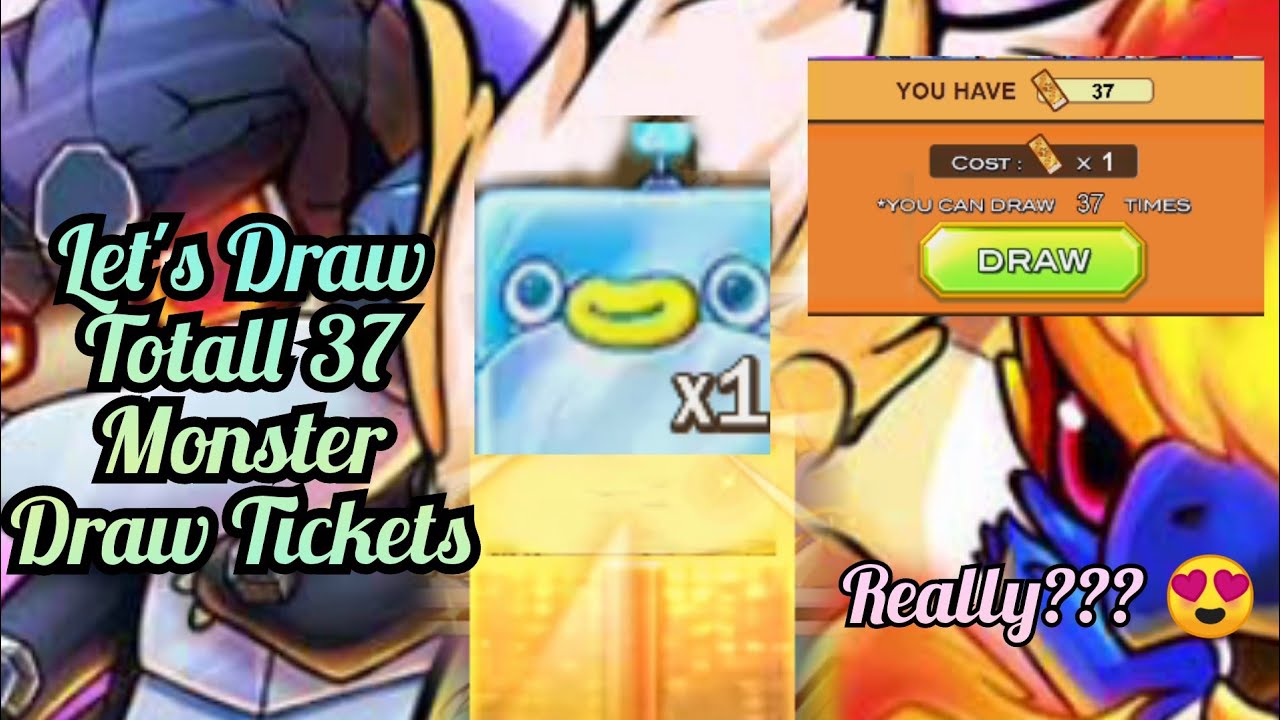 Let's Draw 37 Monster Draw Tickets - Weekly Draw - Bulu Monster