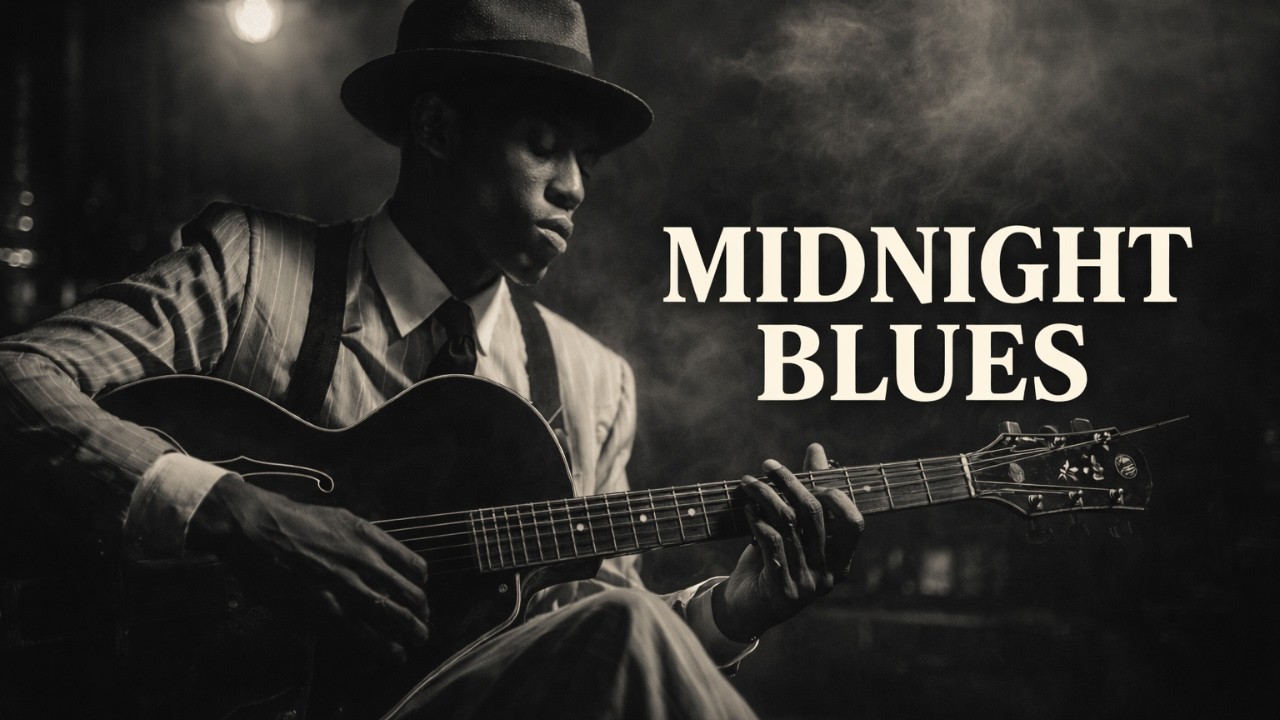 Midnight Blues Guitar – Dark Vintage Blues Instrumental (Relaxing & Soulful)