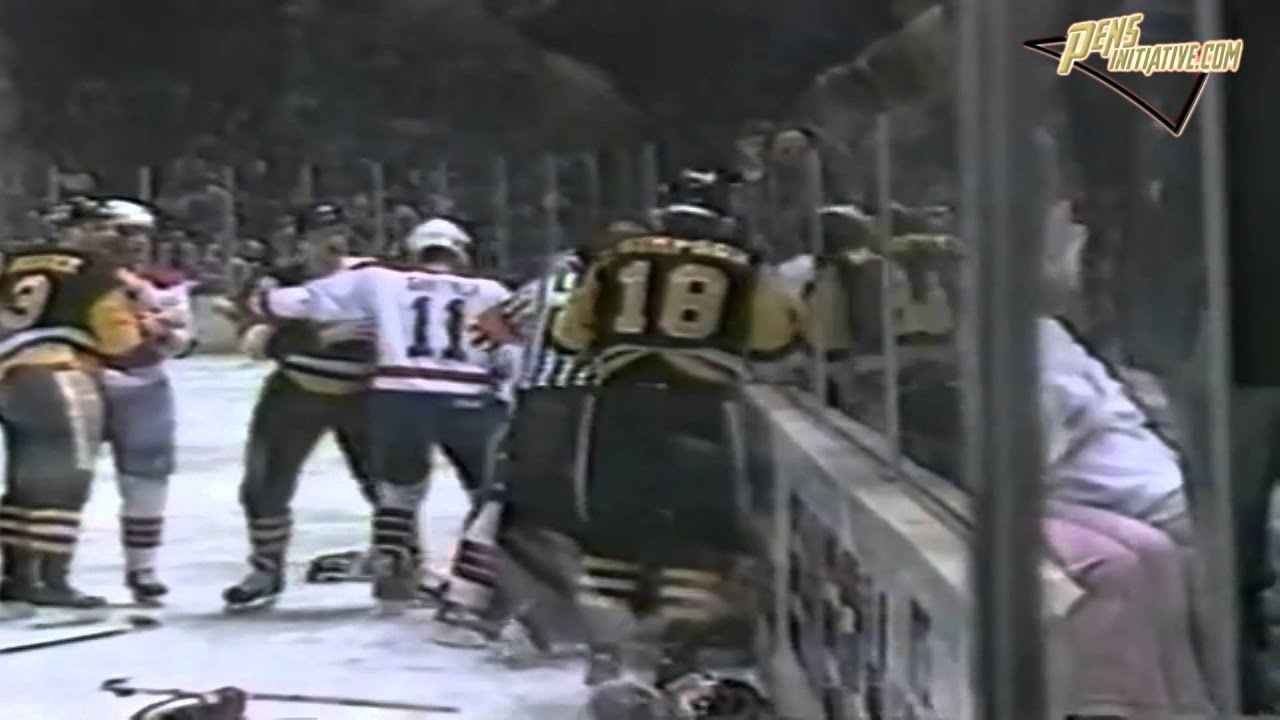 Pittsburgh Penguins Mario Lemieux Fight Complilation