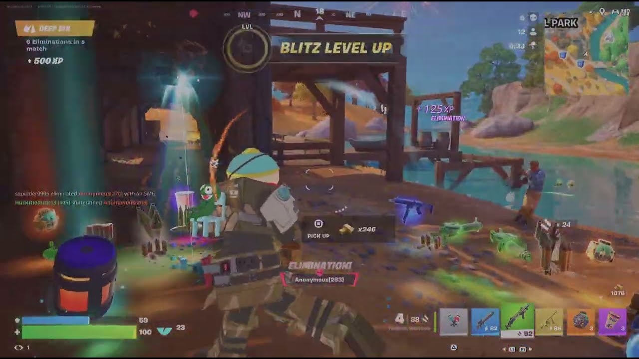 Fortnite blitz game!! First YouTube video-huck the duck!!