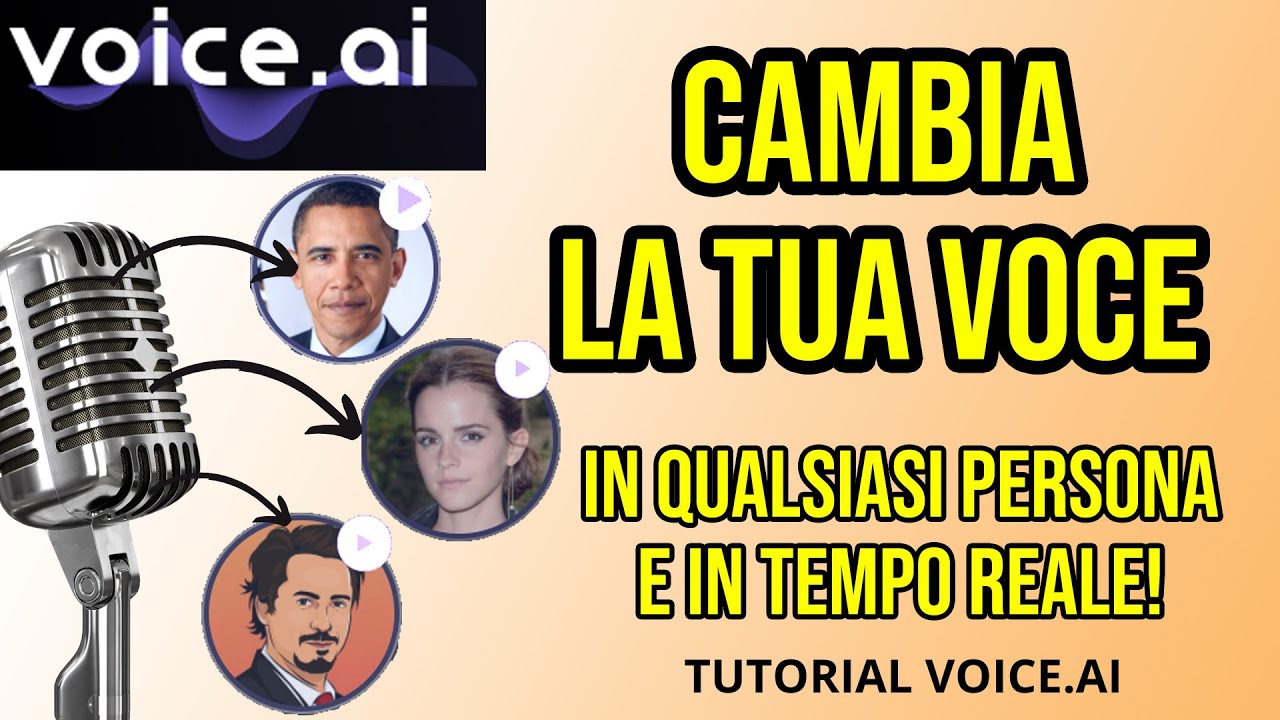CAMBIA VOCE (anche in tempo reale!) CON L'INTELLIGENZA ARTIFICIALE - Tutorial Voice.ai