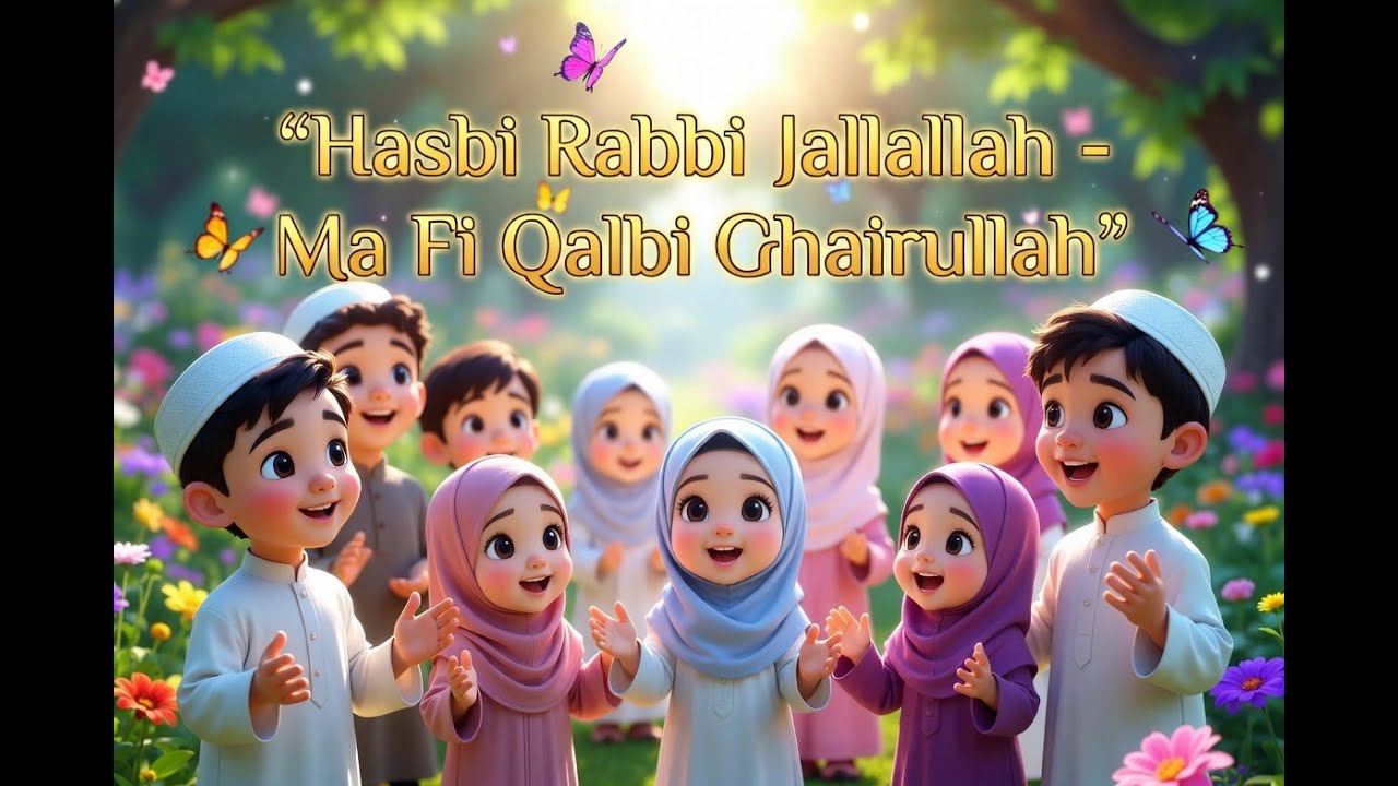 Hasbi Rabbi jallallah mafi qalbi ghairullah Islamic kids poem ♥️♥️♥️
