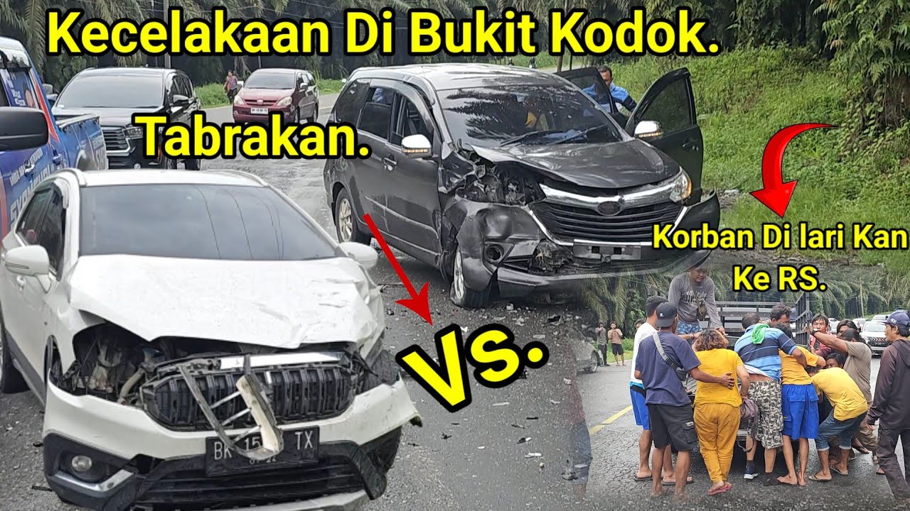 Kecalakaan Di Bukit Kodok.Tabrakaan Mobil Mewah,Awal Bulan Yang Buruk Terjadi,Korban Di Bawak Ke RS.