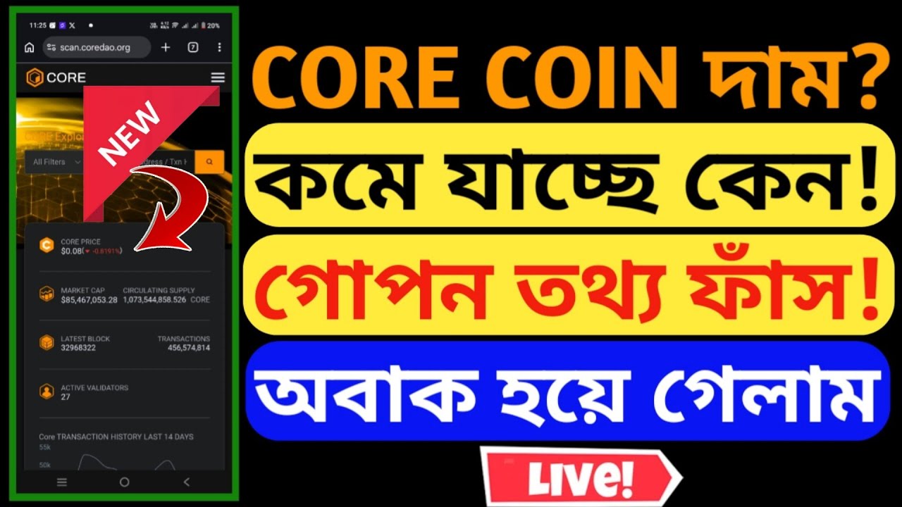 Core Coin New Update Core Coin Satoshi New Update Coredao Core Dao Satoshi Mining App Core Coin 🔥