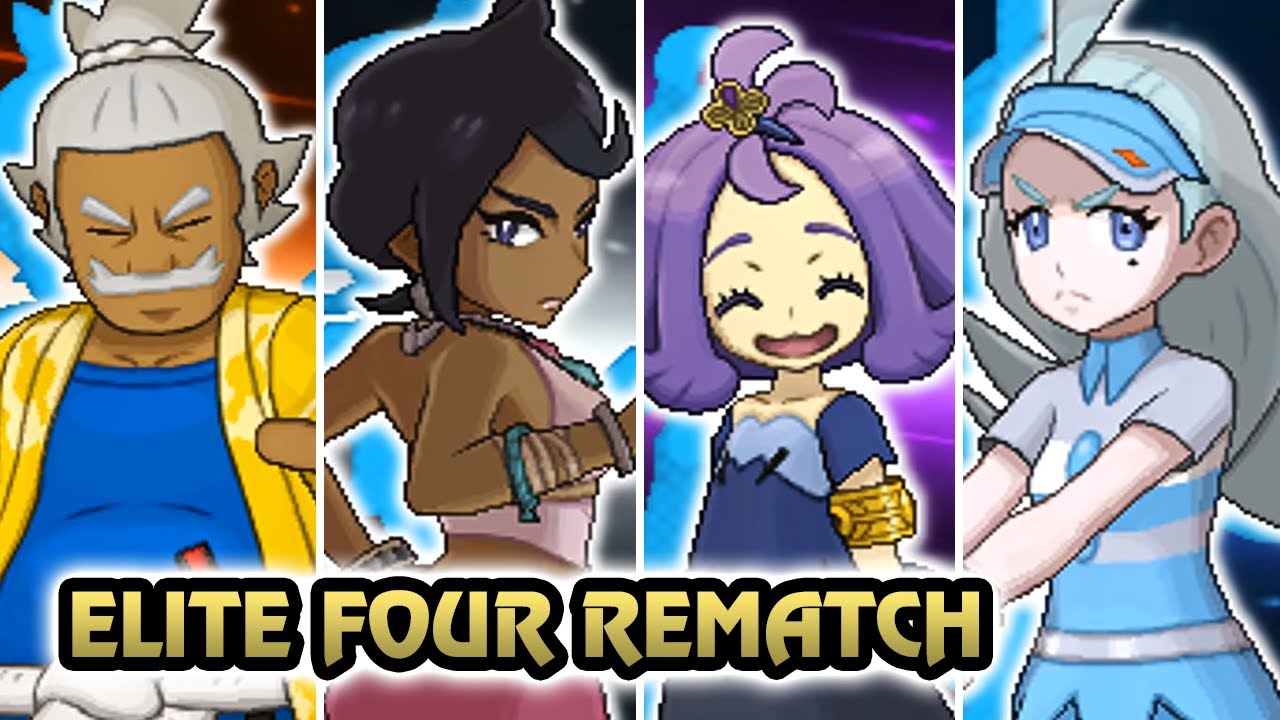 Pokémon Sun and Moon - All Elite Four Rematch Battle (HQ)