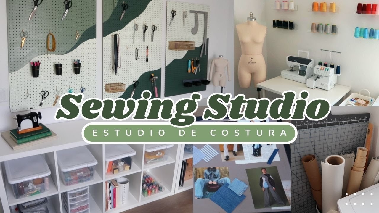 CÓMO ORGANIZAR UN TALLER DE COSTURA 🧵 SEWING ROOM TRANSFORMATION  ✂️ Estudio de Costura en Casa 🏠