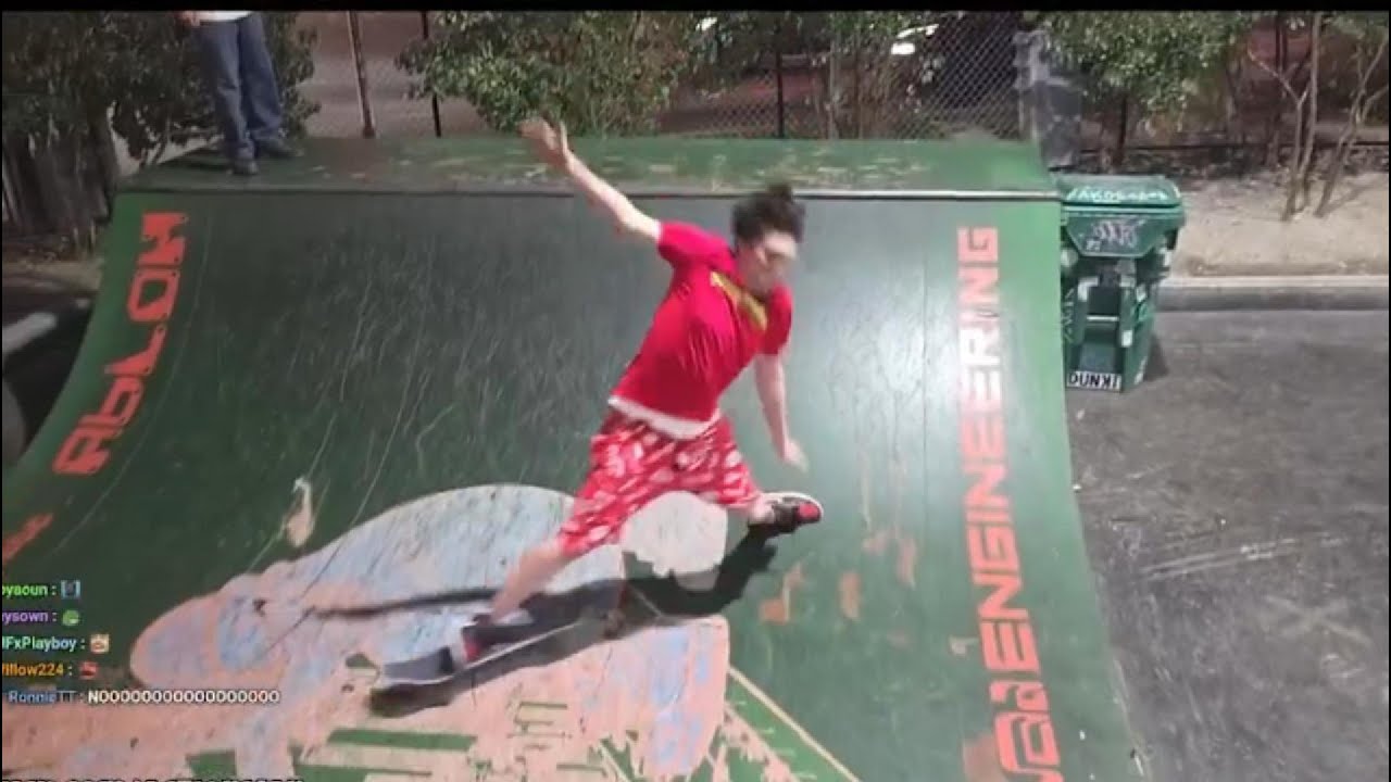 Ac7ionman Takes A Bad Fall At The Skate Park Trying to Skateboard For The 1st Time... Ft. JJ