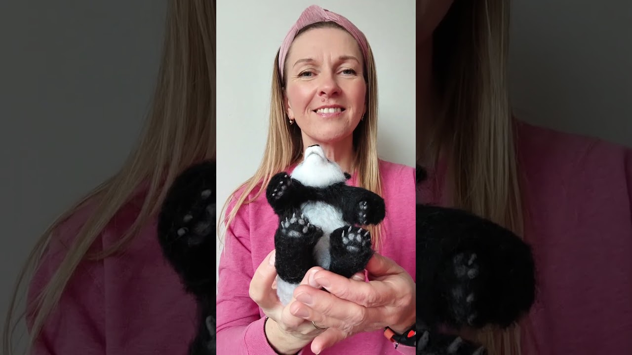Finally I've made the panda. Needle felted animal sculpture. Custom orders welcome!