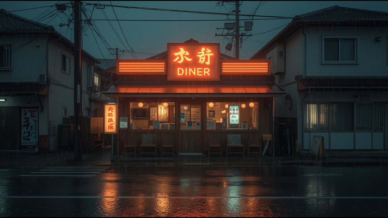 Rainy Tokyo Night Lofi Café ☕ Chillhop for Late-Night Relaxation