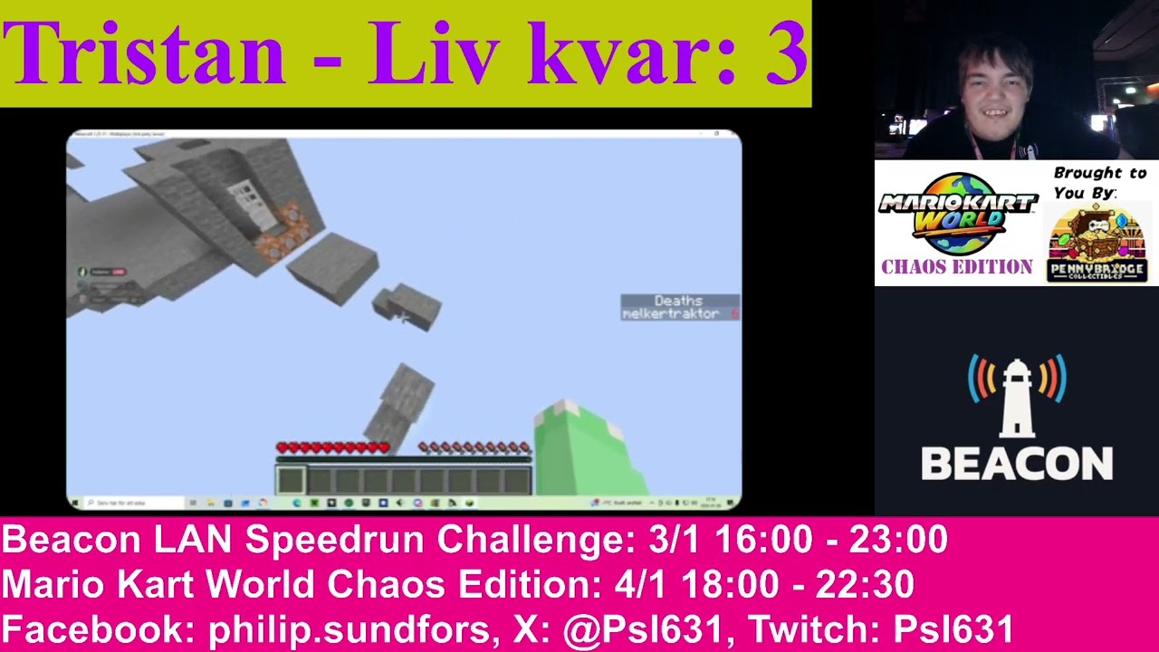Psl631:s MINECRAFT PARKOUR - TÄVLING! LYCKAS NÅGON KLARA BANAN? ⛏️🔥 (Chaos Edition @ Beacon LAN)