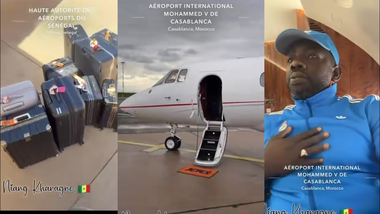 Voyage retour CAN de Niang Kharagne Lô en jet privé