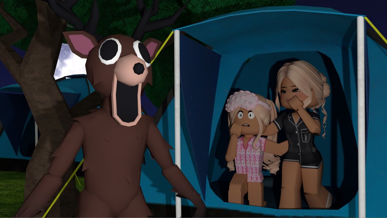 FAMILY WINTER CAMPING TRIP GONE WRONG! *ATTACKED BY 99 NIGHTS DEER* Roblox Bloxburg Voiced Roleplay