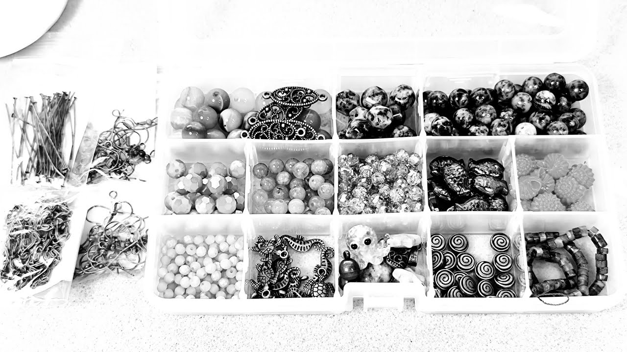 Organizing the June 2025 Bargain Bead Box: Tranquil Tides