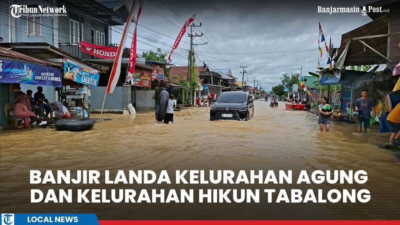 Banjir Luapan Air Sungai Tabalong Kalsel Juga Landa Pinggiran Kota, Jalan dan Rumah Warga Terendam