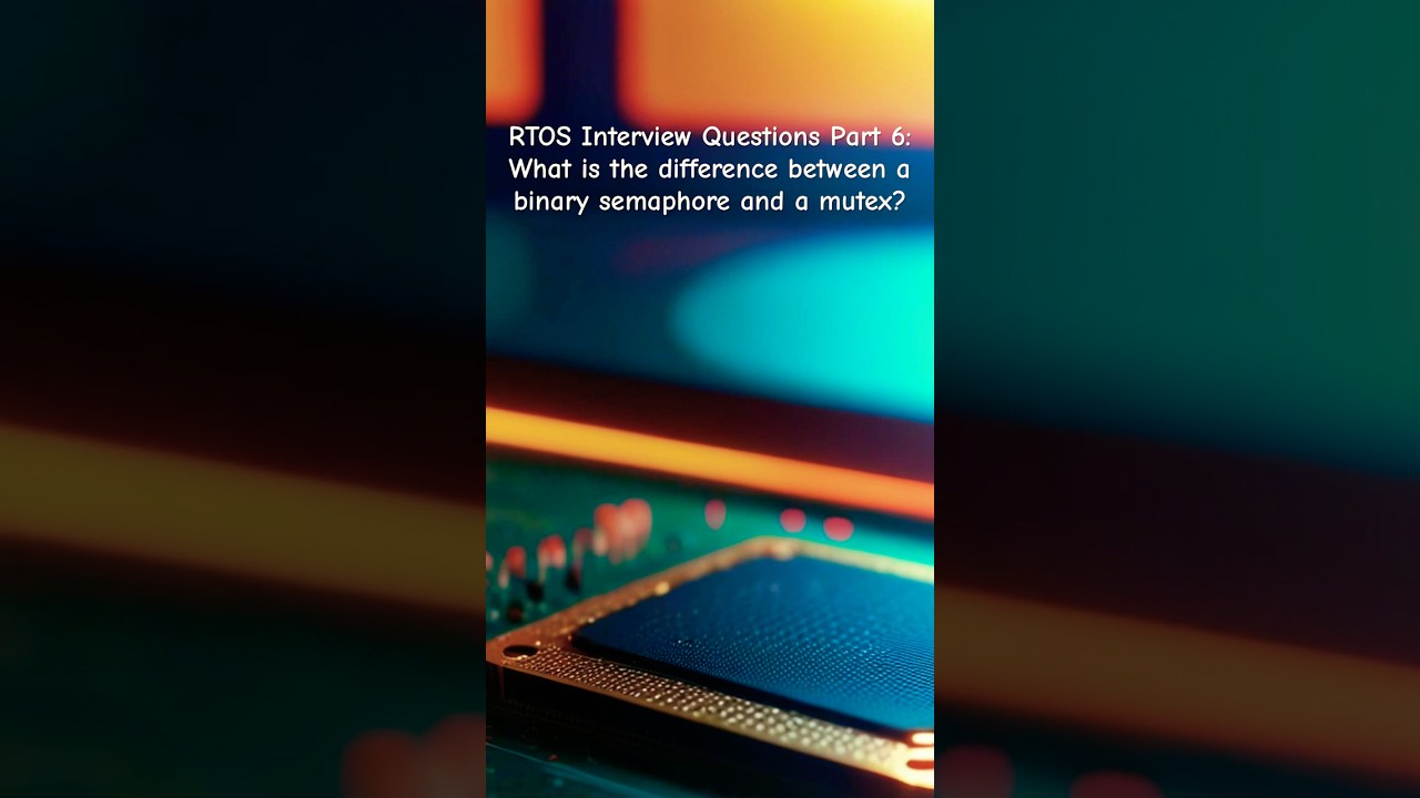 RTOS Interview Questions Part 6: What is the difference between a binary semaphore and a mutex?