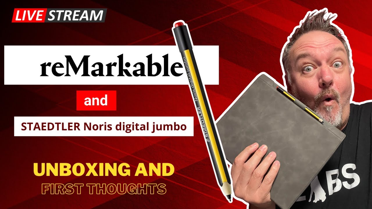 reMarkable 2 &mdash; распаковка в режиме реального времени + цифровой карандаш Staedtler Noris Jumbo