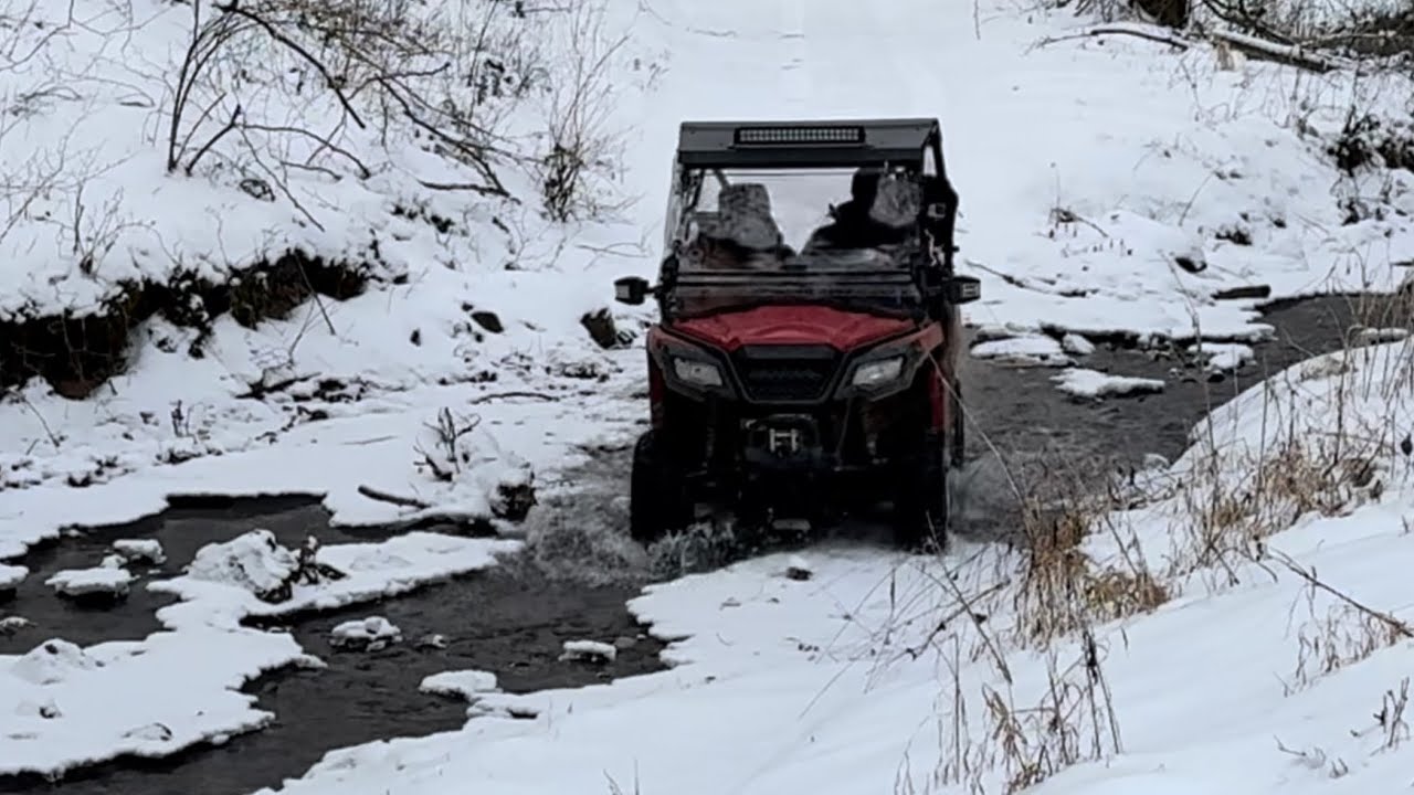 520 Honda Pioneer Out On A Snowy Day 