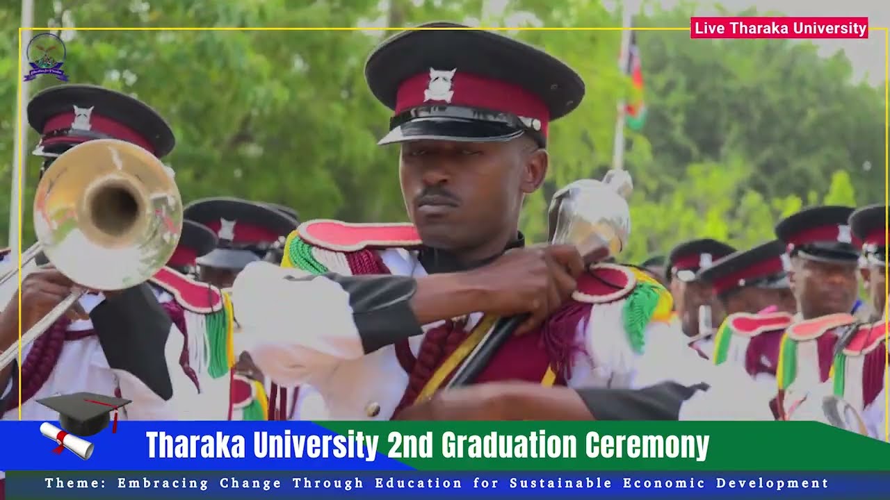 Academic Procession led by AP Band during Tharaka University 2nd Graduation 2023